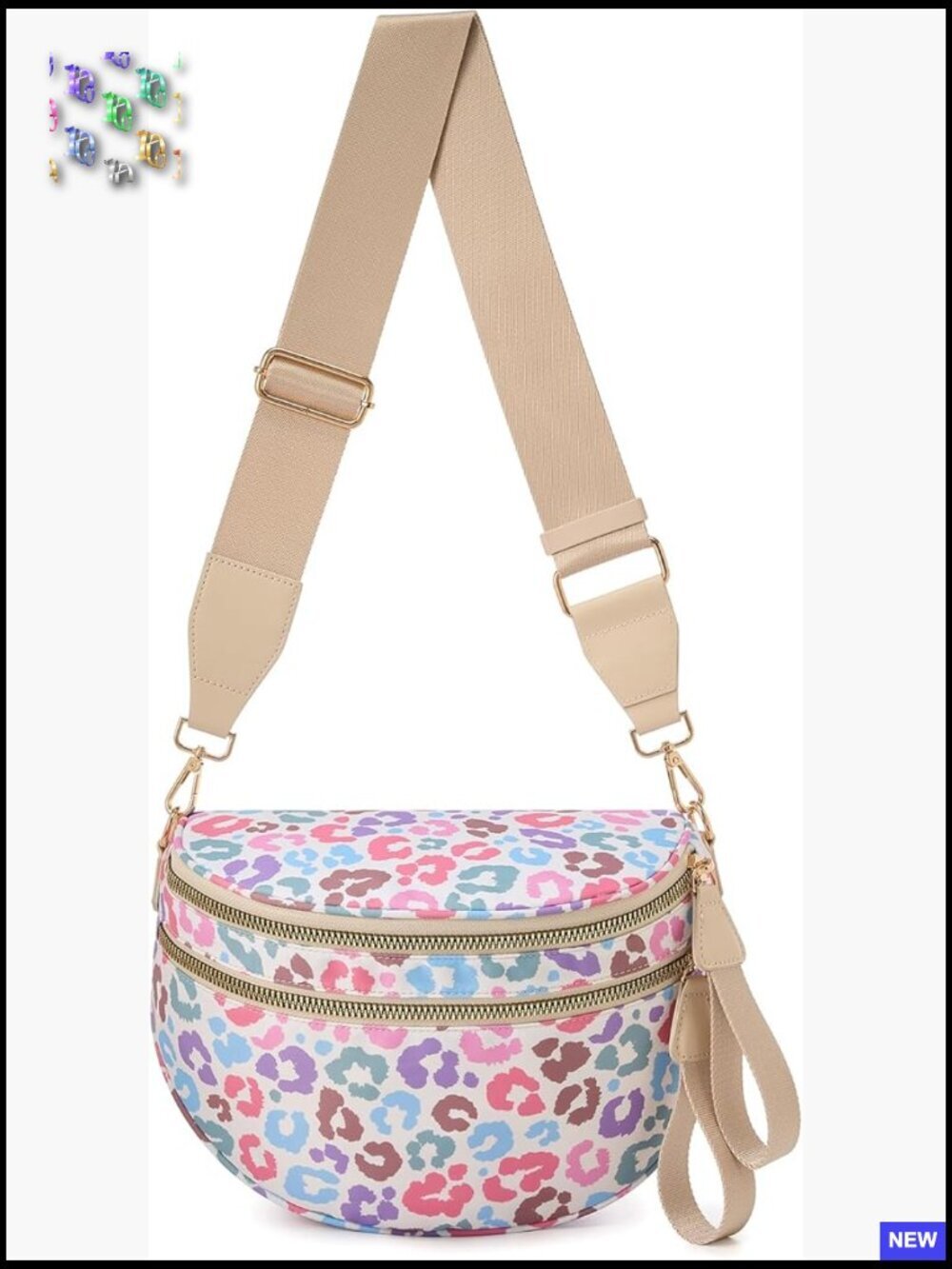 Nylon Crossbody Bag Spacious Hobo Style Adjustable Straps Trendy Y2K